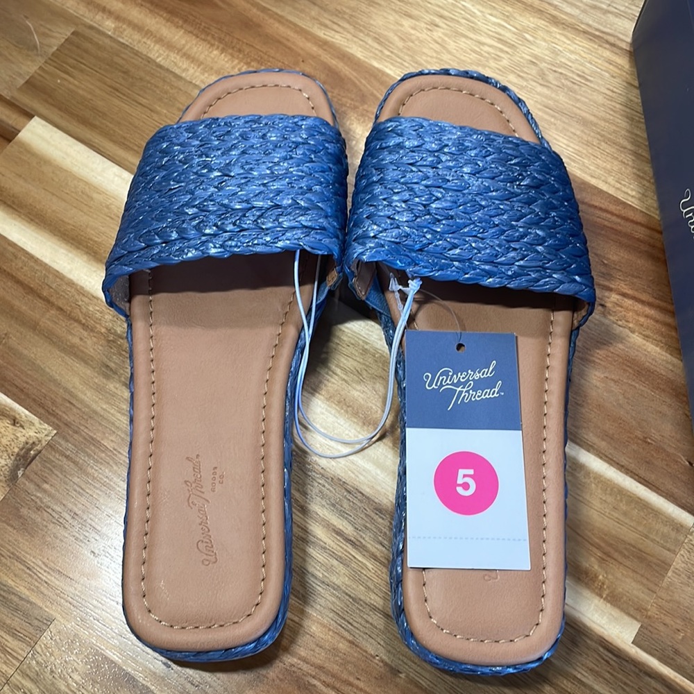 Women's Mardi Raffia Platform Slide Sandal - Universal Thread